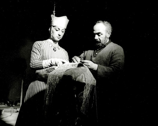 PARAJANOV.com - Sergei Parajanov and Sofiko Chiaureli on the set of The Color of Pomegranates
