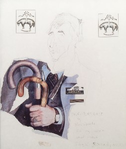 PARAJANOV.com - Sergei Paradjanov's collage of John Updike's self-portrait